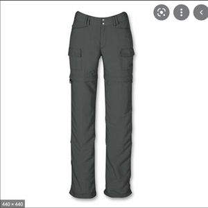 Northface convertible zip off hiking pants women’s size 10 dark grey